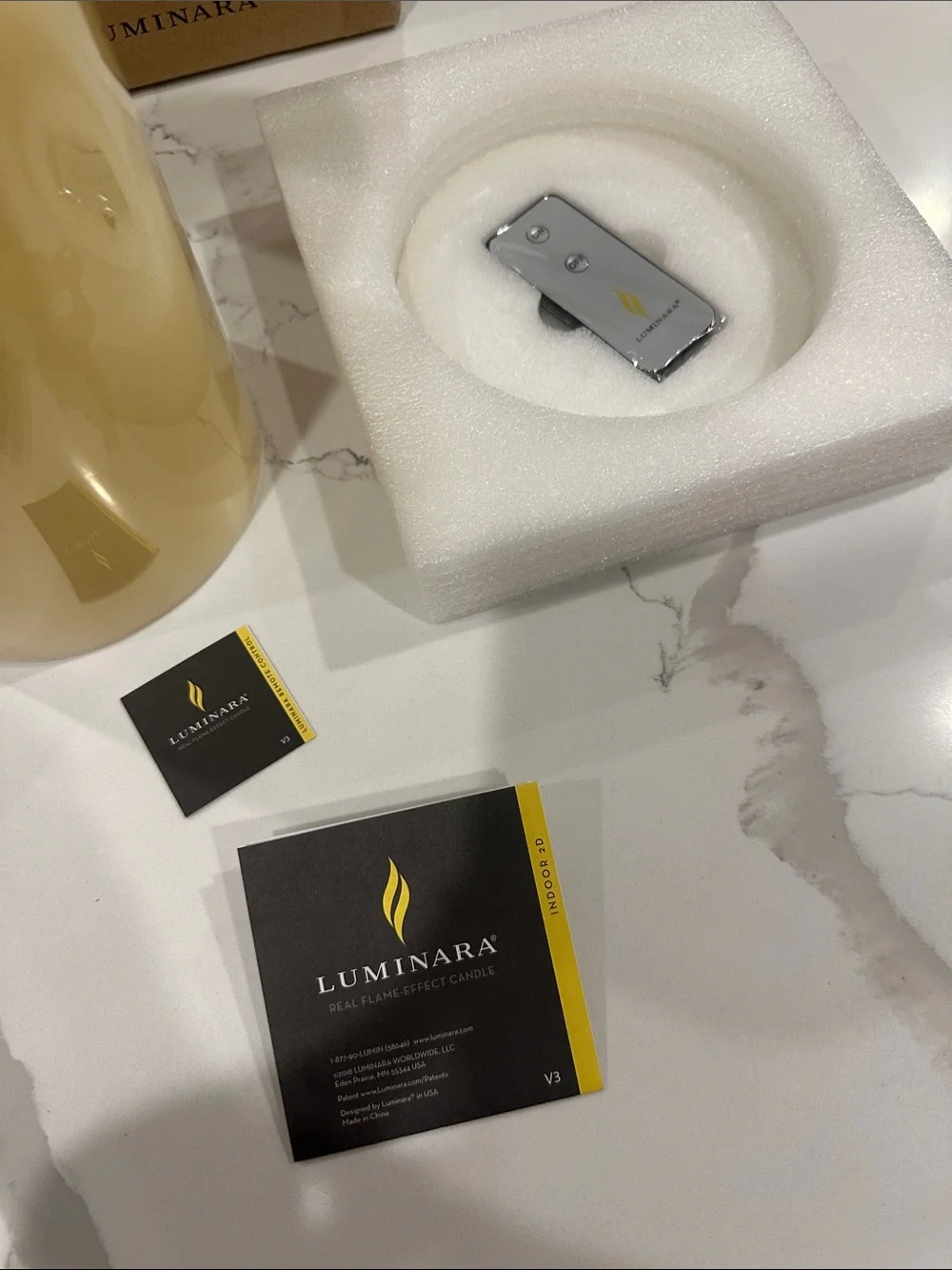 NWT Luminara Ivory Candle